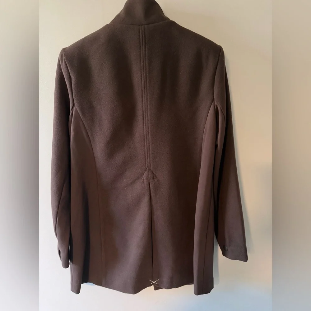 Cabi Women's Spring Chocolate Brown Asymmetrical Zip Jacket. Sz M. Lined. Soft. - Picture 4 of 7
